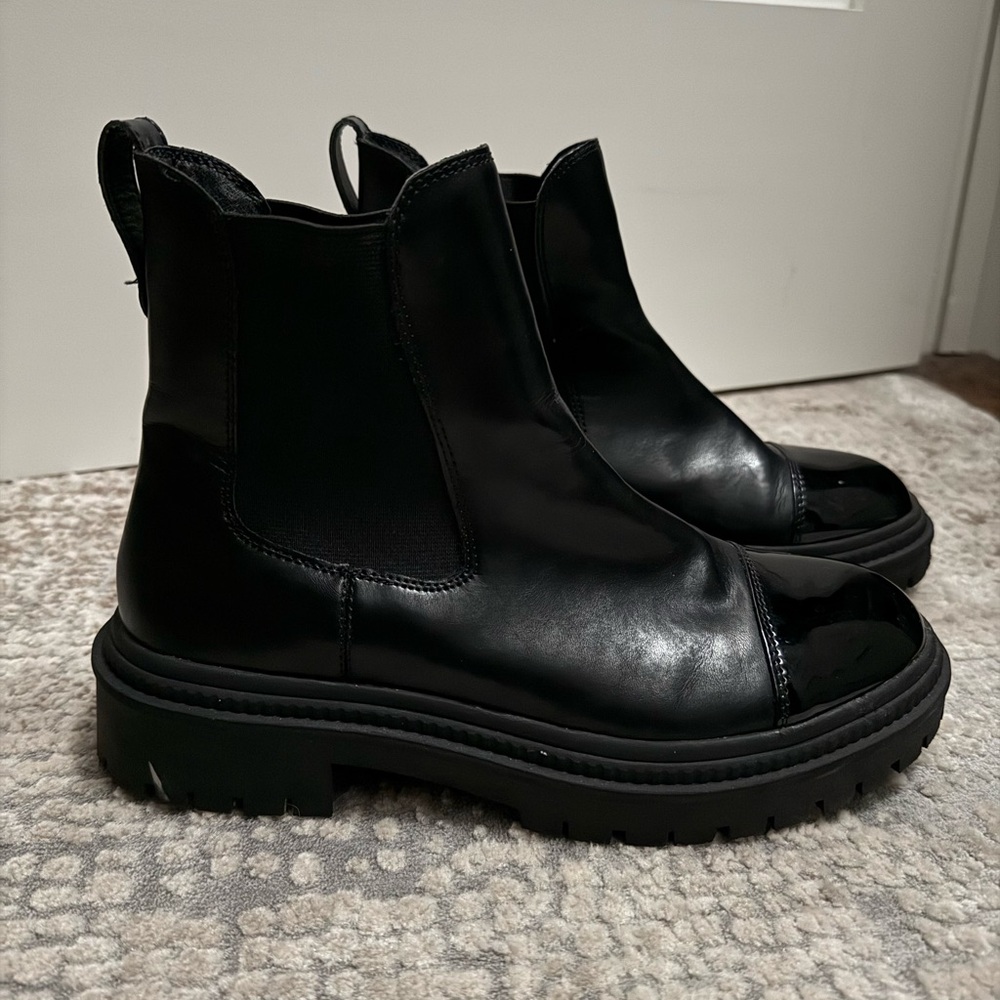 Steve Madden MAYSLIE BLACK LEATHER boots
